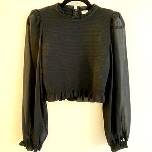 Aritzia Wilfred Black Tempest Blouse - like new